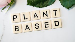 Banner image - tiles spelling out plant-based"